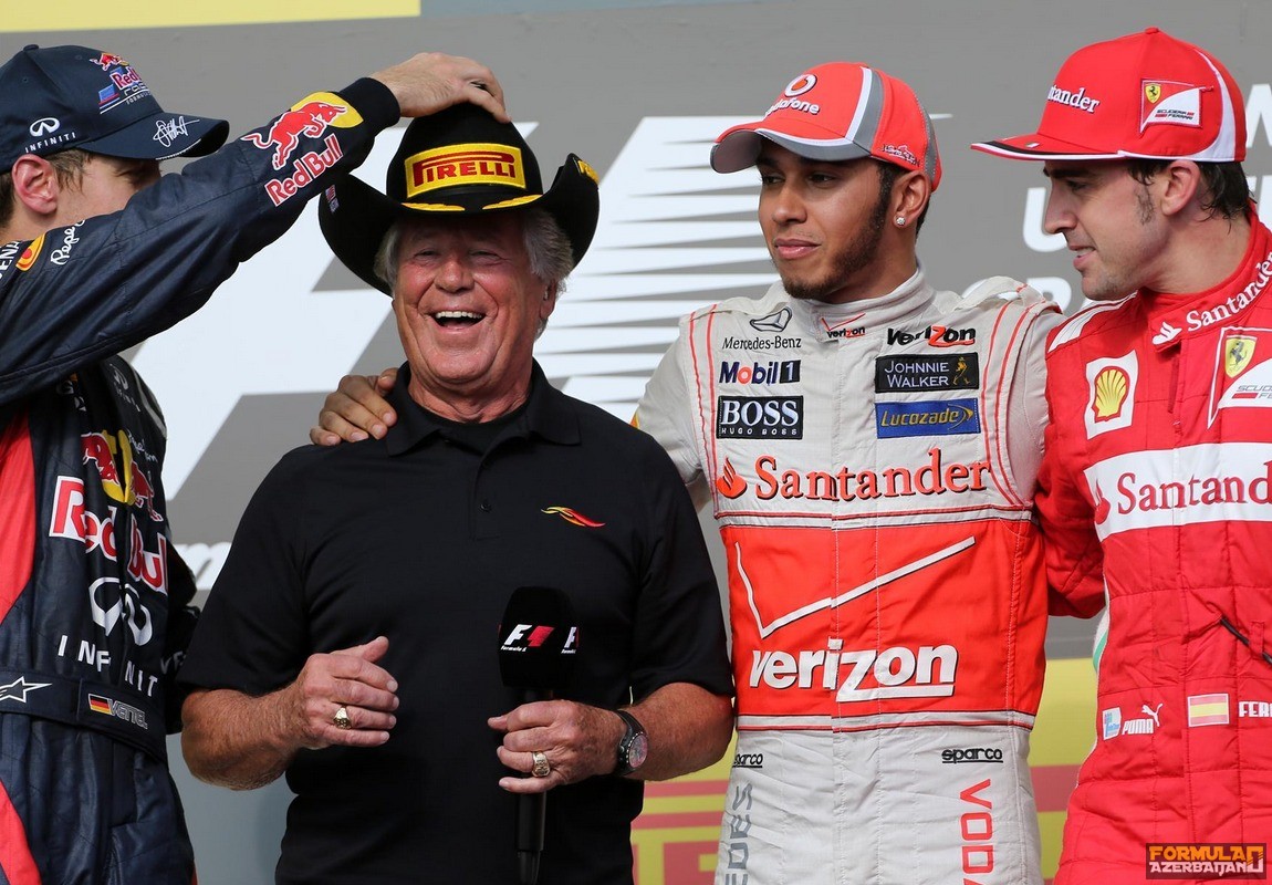 Mario Andretti, US Grand Prix, 2012, podium