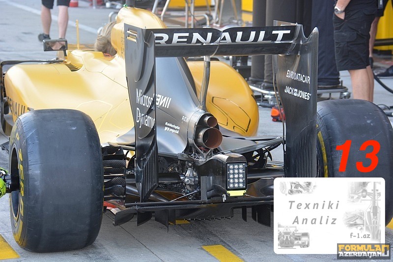 Renault RE16-nın arxa qanadının və soyutma sisteminin dəyişiklikləri.