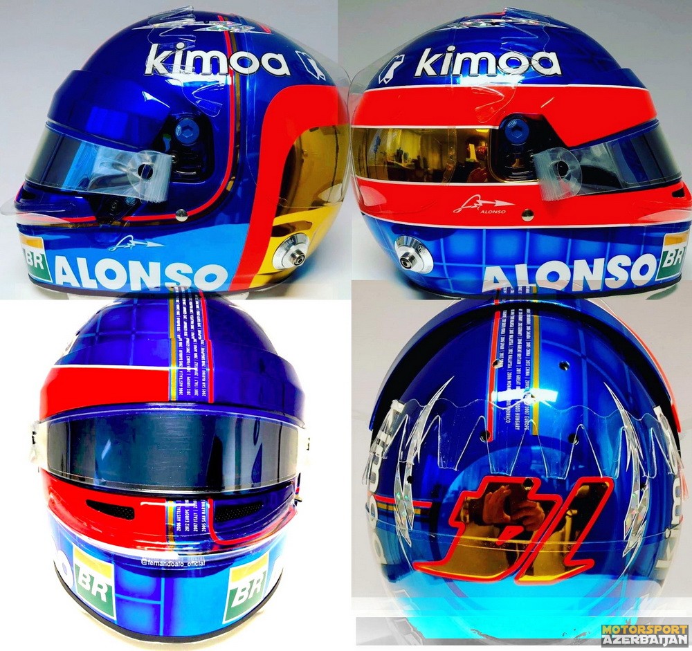 Fernando Alonso, helmet