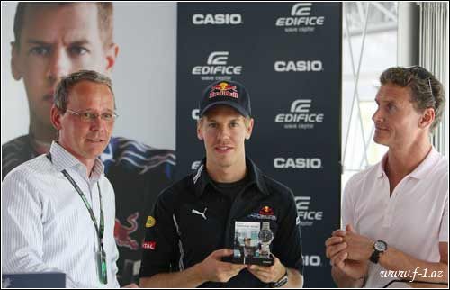 S.Fettel Casio saatlarını reklam edəcək S.Fettel Casio saatlarını reklam edəcək