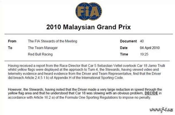 S.Fettel cərimə olunmayıb