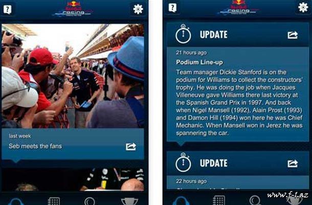 Red Bull komandası iPhone/iPad üçün proqram hazırlayıb