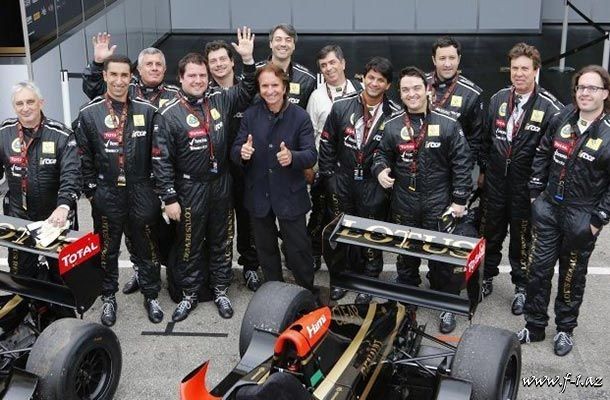 E.Fittipaldi Lotus E20-ni yoxlayıb