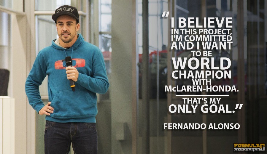 F.Alonso: “Məqsədim McLaren-də çempion olmaqdır”