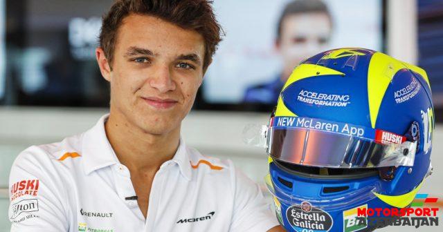 L.Norris xüsusi dəbilqə ilə yarışacaq L.Norris xüsusi dəbilqə ilə yarışacaq