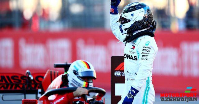 V.Bottas qüsursuz dövrə vurduğu üçün sevinclidir V.Bottas qüsursuz dövrə vurduğu üçün sevinclidir