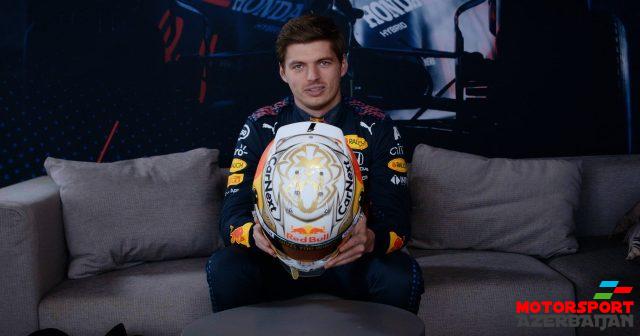 M.Ferstappen yeni dəbilqəsini təqdim edib M.Ferstappen yeni dəbilqəsini təqdim edib