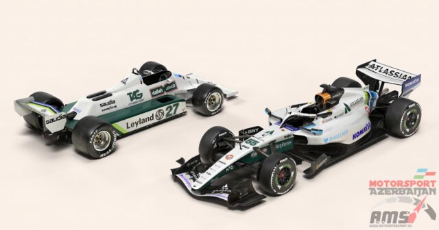 Williams FW48 1981-ci ilin maşınının rəng çalarlarına boyanıb